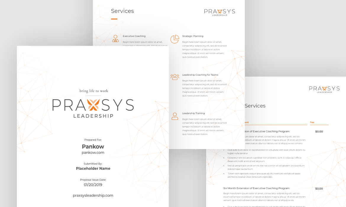 Praxsys Leadership Print Design