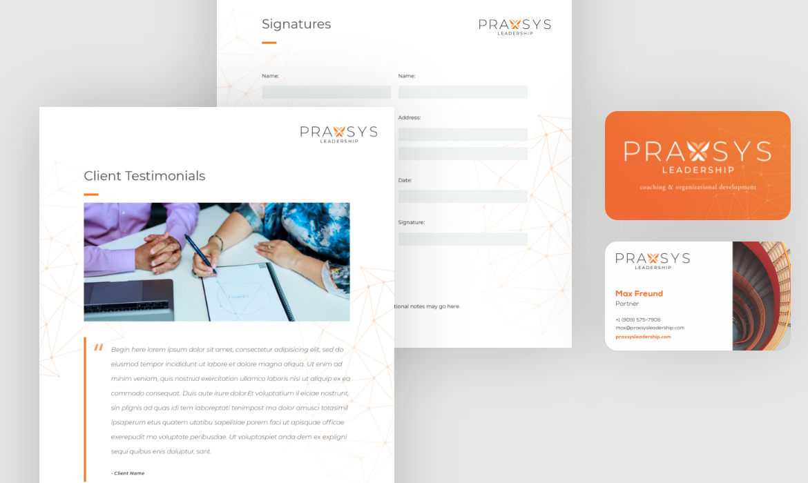 Praxsys Leadership Print Design